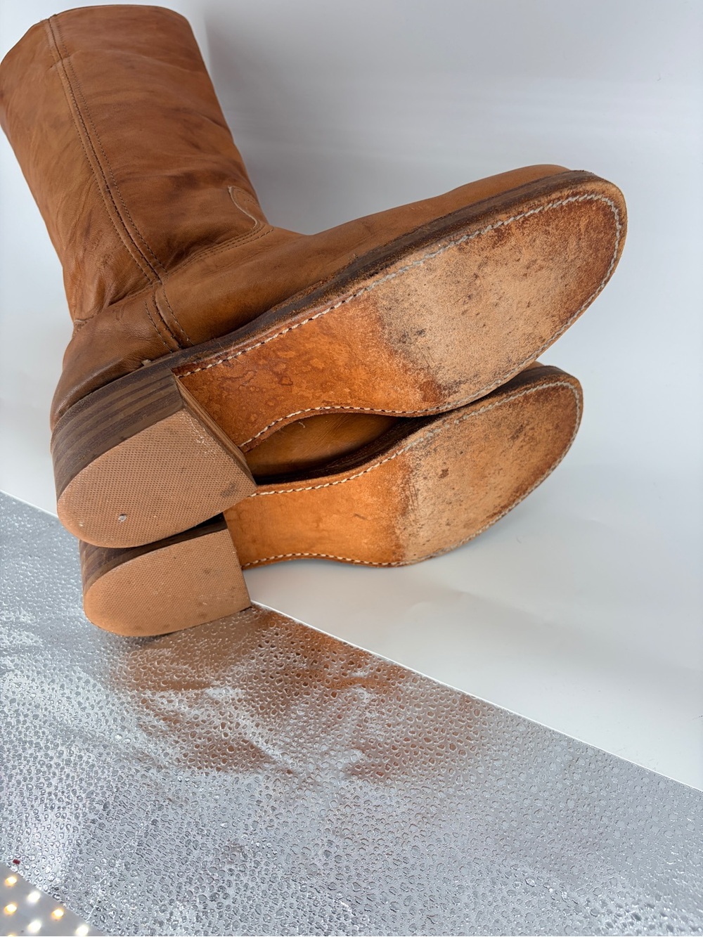 2010 Frye 14L Campus Boots (Mens-9.5 Wm’s 11) Made in USA Leather Mid-Calf Boots - Picture 7 of 16